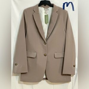 NWT H&M LADIES DARK TAN DRESSY JACKET